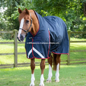 Manta de Invierno Cálida para Caballo al por Mayor, Impermeable y Cortavientos, para Establo y Equitación, de Buena Calidad, con Forro Polar de Algodón y Nailon de Peso Pesado - Product Image 4