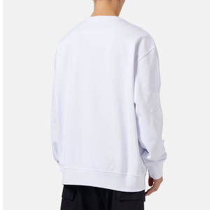 Fabricación de calidad superior tamaño adulto hombres pulóver sudadera Casual desgaste sólido hombres básicos algodón mezclado pulóver sudadera - Product Image 2