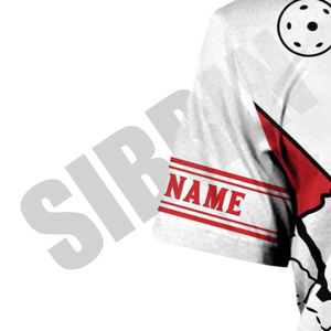 Camiseta Pickleball con estampado personalizado de calidad superior Jersey-Ropa de equipo deportiva personalizada con cuello redondo de manga corta unisex - Product Image 4