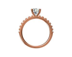 Bague de luxe de designer Halo Lab-Grown Diamond 14K/18K Rose White Gold Accents Contemporary Engagement Fine Gift Anniversary - Product Image 4