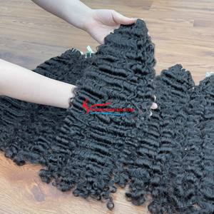 Usine directement cheveux vietnamiens double dessiné extensions de cheveux crus birmans cheveux bouclés bruts non traités - Product Image 5