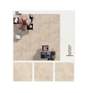 Carreaux de sol et de mur en porcelaine de haute qualité, design moderne européen, 60x60 600x600, épaisseur 8,5 mm, semi-mat, antidérapant - Product Image 3