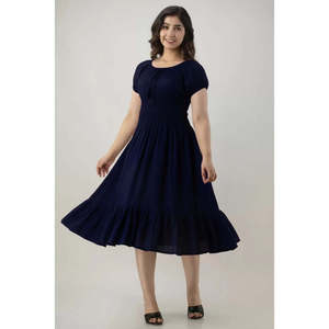 Top de punto azul acuamarina con estampado étnico y detalles fruncidos - Product Image 6