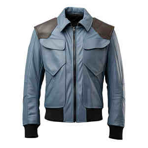 Chaqueta de cuero de nuevo estilo para hombre superventas, chaqueta a prueba de viento de manga larga a la moda para hombre, chaqueta de cuero a precio mayorista - Product Image 1