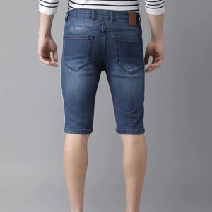 กางเกงยีนส์ขาสั้นสไตล์วินเทจสำหรับผู้ชาย ทรงตรง มีกระเป๋า ระบายอากาศได้ดี ใส่สบาย เหมาะสำหรับใส่ในชีวิตประจำวัน ฤดูร้อน ผ้าถัก - Product Image 2