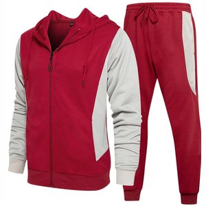 Conjunto Deportivo Informal de Dos Piezas para Hombre, de Alta Calidad, Transpirable, de Forro Polar, con Logotipo Personalizado Estampado, Diseño Sólido para Correr - Product Image 2