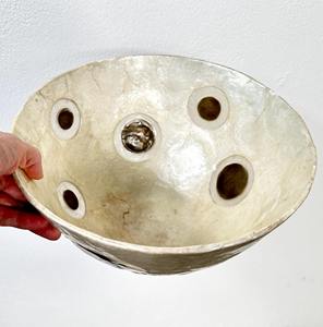 Cuenco decorativo de Metal con diseño de puntos, centro de mesa hecho a mano, elegante bandeja texturizada para mesa de comedor, hogar, cocina, exhibición de regalo - Product Image 2