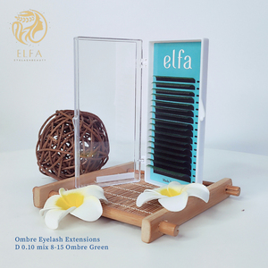 High Quality 16-Row Ombre Colored Individual Faux <b>Mink</b> Lashes Natural Long False <b>Eyelash</b> <b>Extensions</b> Tray Vietnam Box Packaging - Product Image 1