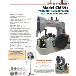 ซื้อเลย! จักรเย็บผ้าเชิงพาณิชย์ Chandler CM591 ราคาถูก ไม่ใช้ไฟฟ้า สำหรับขาย - Product Image 3