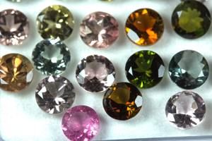 พลอยทัวร์มาลีนเจียระไนทรงกลมหลายสีธรรมชาติขนาดหลวมปรับขนาด - Product Image 4