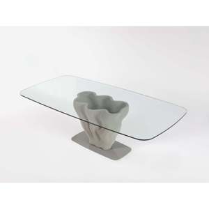 Corail Contemporary Dining <b>Table</b> Handmade <b>Solid</b> <b>Wood</b> Oval Design Convertible Luxury Assembled for Home Furniture for Apartment - Product Image 3