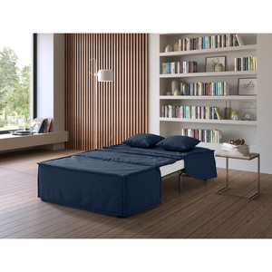 Evergreenweb Modern Steel Frame 2-Seater <b>Sleeper</b> <b>Sofa</b> <b>Bed</b> Italy Made Armless Removable Cover Dining Compatible Living Room - Product Image 4
