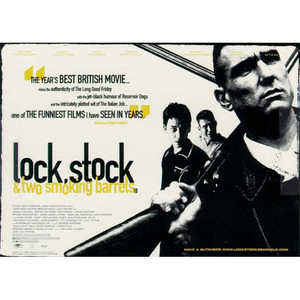 Carte postale avec design d'affiche 'Lock Stock & Two Smoking Barrels' - Product Image 1
