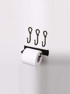 Elegant Wall Iron <b>Toilet</b> <b>Paper</b> <b>Holder</b> For Compact Bathroom Spaces Offering Practical Storage - Product Image 3