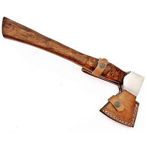 Hache en acier damas avec manche en bois Vente en gros personnalisée de haute qualité OEM ODM service professionnel chasse camping fait à la main - Product Image 6