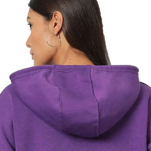 เสื้อฮู้ดดี้ผู้หญิงคุณภาพสูง ทรงโอเวอร์ไซส์ แบบซิป ผ้าฟลีซ สไตล์ฤดูหนาว สีพื้น ผลิตในปากีสถาน รับผลิตแบบ OEM - Product Image 5