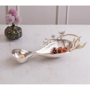 Cuenco de chocolate de doble sección dorado de aluminio, cuenco de servicio de diseñador moderno para decoración de sala de estar y comedor - Product Image 6