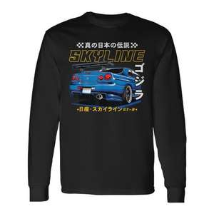T-shirt à manches longues Skyline Jdm Ride Legendary Race Car - Product Image 1
