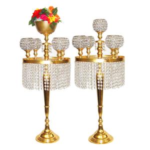 Bougeoir à 5 bras personnalisable Centre de table Candélabre en cristal Bougeoir décoratif pour mariage et maison - Product Image 6