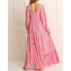 ชุดเดรสยาวสำหรับผู้หญิง สไตล์ลำลองหรูหรา ตกแต่งกระดุม ผ้าเครปเนื้อนุ่ม ดีไซน์แขนกุด ทรงสวยเหมาะกับวันหยุด - Product Image 2