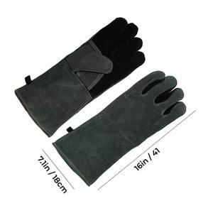 Venta al por mayor Guantes de soldadura Cuero de vaca Split Protector Mano Soldador Guantes DE TRABAJO Guantes de chimenea Barbacoa Construcción - Product Image 1
