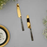 Ensemble élégant de spatules à gâteau en métal faites à la main, écologiques, avec poignée décorative, pour mariage, dessert, couteau à tarte, spatule, vaisselle pour la maison