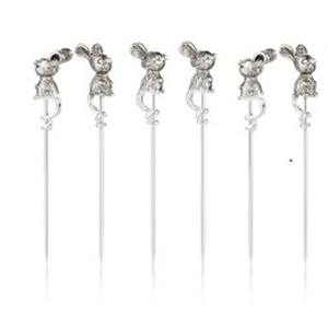 Durable Stainless Steel Metal <b>Cocktail</b> Picks Reusable Fruit <b>Stick</b> for Drinks and Appetizers - Product Image 4