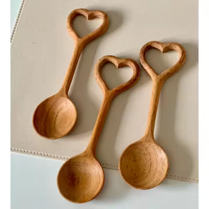 Heart Shape Wooden <b>Spoon</b> for Kitchen High Quality Acacia Wood <b>Serving</b> <b>Spoon</b> Kitchenware Wholesale by tradebit - Product Image 2
