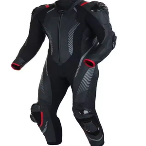 Combinaison en cuir de course de moto deux pièces avec logo personnalisé Combinaison en cuir de moto haut de gamme personnalisée pour moto - Product Image 6