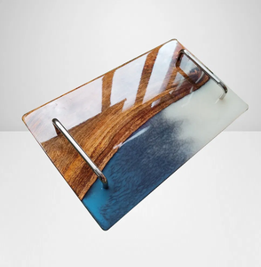 ถาดเสิร์ฟไม้เรซิ่นอเนกประสงค์ถาดเสิร์ฟอาหารเช้ามื้อกลางวันและมื้อค่ำ - Product Image 4