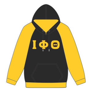 Iota phi theta เสื้อสวมหัวแขนแร็กแลนสีดำเสื้อมีฮู้ดคอตตอนผสมกับเสื้อผ้าพี่น้องกรีกกำหนดเองศักดิ์สิทธิ์เก้า hbcu - Product Image 2