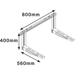 Support de climatiseur réglable Fischer Klima avec étagère intégrée, pièces robustes et durables - Product Image 2