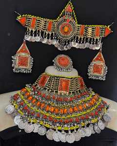 Ensemble de bijoux afghans traditionnels en acier inoxydable de qualité supérieure pour femmes, artisanat ethnique classique, célébrations, fête nuptiale, mode - Product Image 2