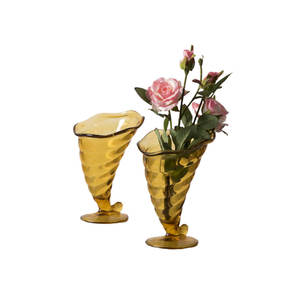 Florero de cristal de cristalería de diseño moderno al por mayor soplado a mano para decoración del hogar - Product Image 3