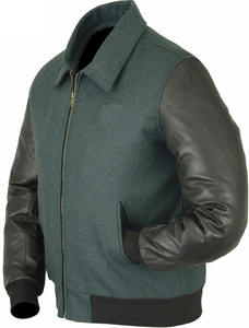 Men Baseball <b>Jacket</b> Varsity Style Cotton Polyester Snap Button Casual Streetwear Custom OEM Wholesale - Product Image 2