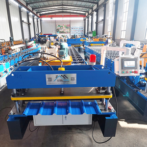 Machine de formage de tôles trapézoïdales à grande vitesse 1025 en gros pour usine, avec moteur, boîte de vitesses, contrôle PLC et découpe hydraulique - Product Image 2