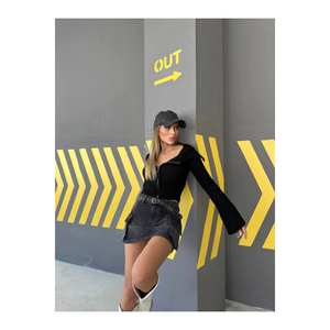 Cárdigan de Punto con Cuello Madonna para Mujer, con Doble Cremallera, Corto, Prenda Exterior Moderna - Product Image 1