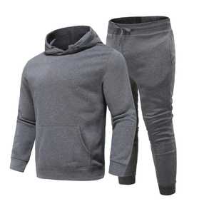Vente en gros Survêtements d'hiver unisexes à capuche en polaire solide Combinaisons de jogging Pull chaud et respirant 100% coton de haute qualité - Product Image 1