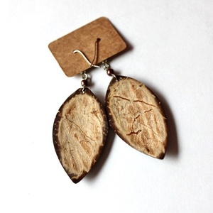 Pendientes de aro de coco ecológicos hechos a mano para mujer, aretes de concha de coco coreanos para mujer, regalo de fiesta de cumpleaños, diseños de joyería - Product Image 3
