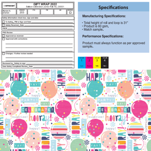 Películas para envolver con patrón alfabético Floral de alta calidad, diseño Popular de burbujas Boutique para papel de regalo - Product Image 2