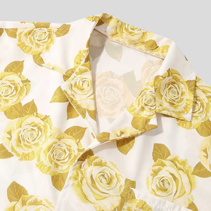 Chemise hawaïenne pour hommes de qualité supérieure chemise à manches courtes imprimée chemise à bouton unique haut de plage décontracté à la mode - Product Image 4