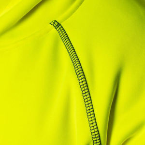 2025 nueva tela de lana Clase 3 Hi Vis contraste negro inferior cierre de cremallera Sudadera con capucha para hombre impermeable Hi-Vis Fleece Hoodie - Product Image 6