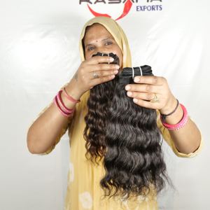 ผมมนุษย์บริสุทธิ์100% ธรรมชาติสำหรับต่อผม1B ผมมนุษย์แท้แบบมีหนังกำพร้า - Product Image 5