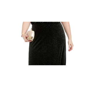 Vestido Blusón de Talla Grande 14W para Mujer de Calvin Klein, Terciopelo Brillante en Verde, Cintura Imperio, Silueta Ajustada - Product Image 3