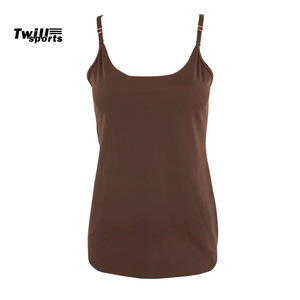 Lightweight Quick Dry Breathable Women's Gym Yoga Tank Top Seamless Hollow Night Training Camisole Solid Color Knitted Weave - Product Image 2