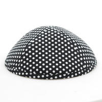 Kippah Personalizada con Diseño de Puntos Blancos y Negros, Gorro Judío de Algodón Puro con Cuello Redondo, Accesorio Étnico Moderno