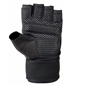 Half-Finger Leather <b>Fitness</b> <b>Gloves</b> for Adults Weightlifting Gym Workout with Wrist Strap for Sports Exercise - Product Image 6