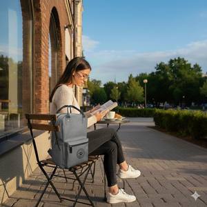 Minimalist Stylish <b>Vegan</b> Kraftpaper Laptop <b>Backpack</b> Anti-Theft Waterproof Polyester Students Professionals Travelers Campers - Product Image 2