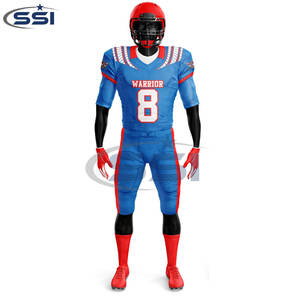 Uniformes de Fútbol Americano Personalizados al por Mayor para Adultos, Conjunto de Jersey con Serigrafía, Transpirable, 100% Poliéster - Product Image 4