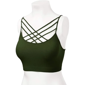 Wholesale Women Sports Bra Criss Cross Front Soft Breathable Fabric Yoga Pilates Gym Workout Activewear OEM ODM - Product Image 3